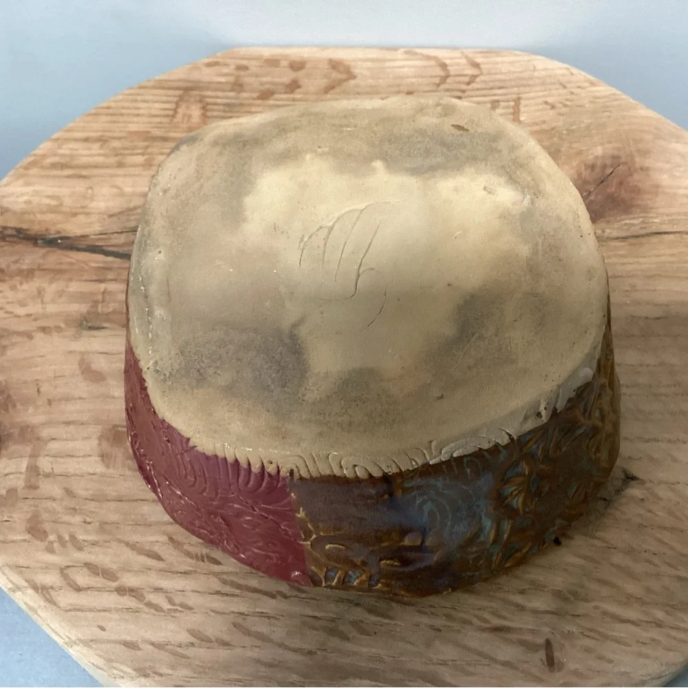 🔴 Beautiful Handcrafted Clay / Ceramic / Pottery Bowl / Candle Holder / Decor - Picture 11 of 16